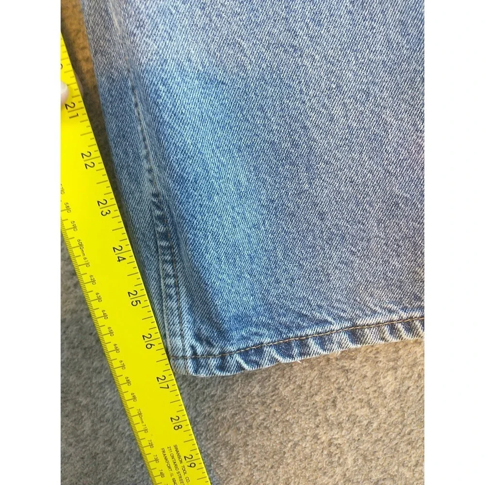 Signature Levi Strauss & Co Mens 36x27 Regular Fit Light Wash Blue Jeans Cotton